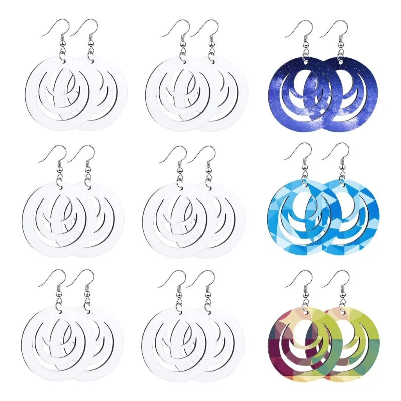 

Sublimation Blank Earrings Unfinished Dangle Earrings Love Leaf Pendant Hook Earrings for DIY Jewelry Making Craft