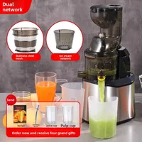 Presse-agrumes lent 110v, extracteur de jus Original avec séparateur de pulpe, petit appareil ménager, presse-agrumes de fruits et légumes de grande calibre 2