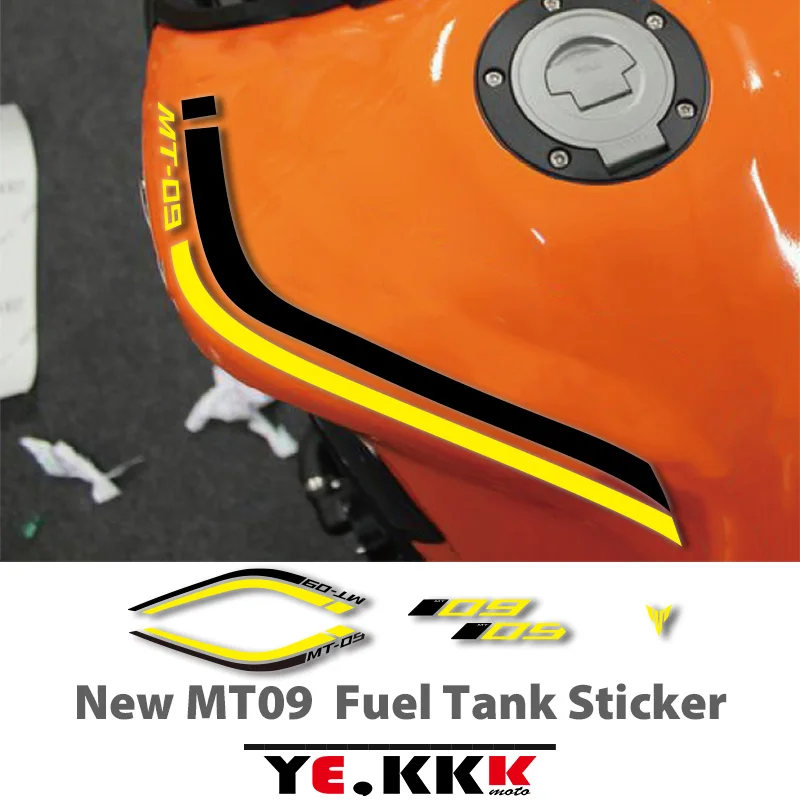 For YAMAHA MT09 New MT09 MT-09 Fuel Tank Sticker Decal Foil Pull Flower High Quality Cut Sticker Waterproof