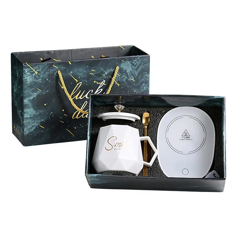 

Настольная кружка, обогреватели, подогреваемый коврик, подогреватель с 400 мл кофейной чашкой, сохраняющий напитки и напитки, горячий Электрический обогреватель для кружек, чашек, нержавеющей стали