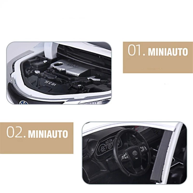 1:24 Sienna Granvia MPV Alloy Car Model Diecast Metal Toy Commercial Car Vehicles Model Sound and Light Simulation Children Gift 5