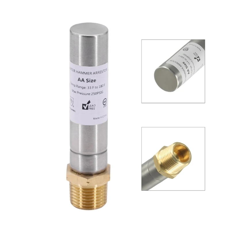E15D Washing Machine Dishwasher Pipe Noise Stop 1/2inch Thread Water Hammer Arrestor