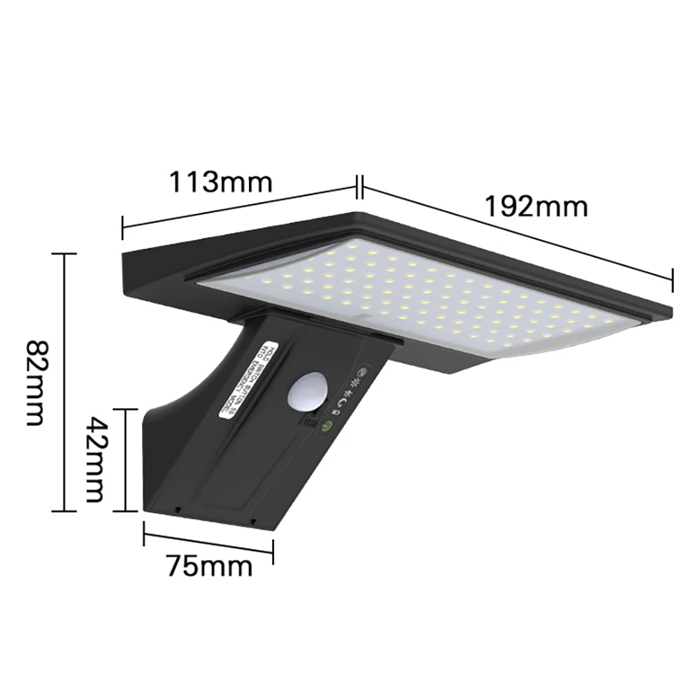 Description Picture 2 of itemOutdoor Solar Lights Wireless Motion Sensor Wall Lights With 180° Wide Angle 4 Modes IP65 Waterproof 520LM Solar-Powered Lights