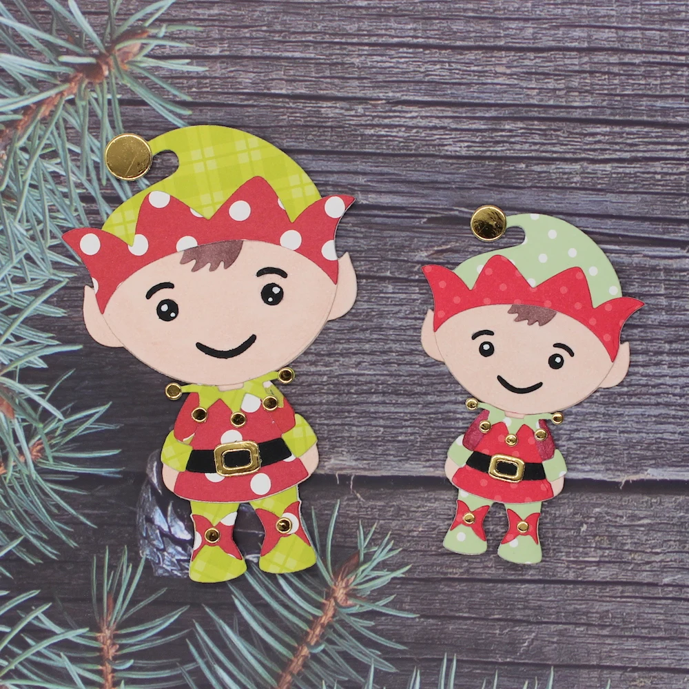 thumbnail interactive-video image 1 of Elf Stocking Shaker Metal Cutting Dies - Christmas Craft Stencils For DIY Scrapbooking Cards 1 of 9