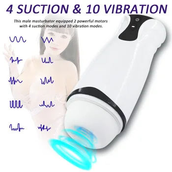 Automatic Male Masturbation Cup Sucking Vibration Penis Oral Machine Suction Blowjob Masturbator Real Vagina Vacuum Sex Toys