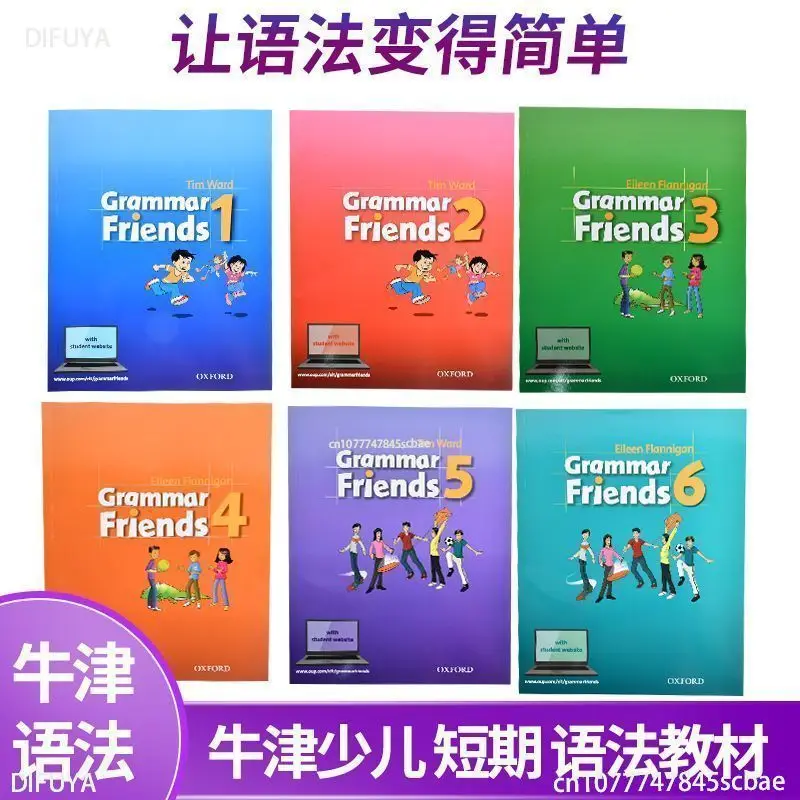 

6 Books Grade 1-6 Oxford Grammar Friends In English For Kids Learn English Reading Picture Book Primary School Workbook Textbook