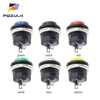 6PCS Momentary Push Button Switch 16mm Momentary 6A/125VAC 3A/250VAC Round Switches R13-507 BLACK RED GREEN WHITE BLUE YELLOW - Image 2