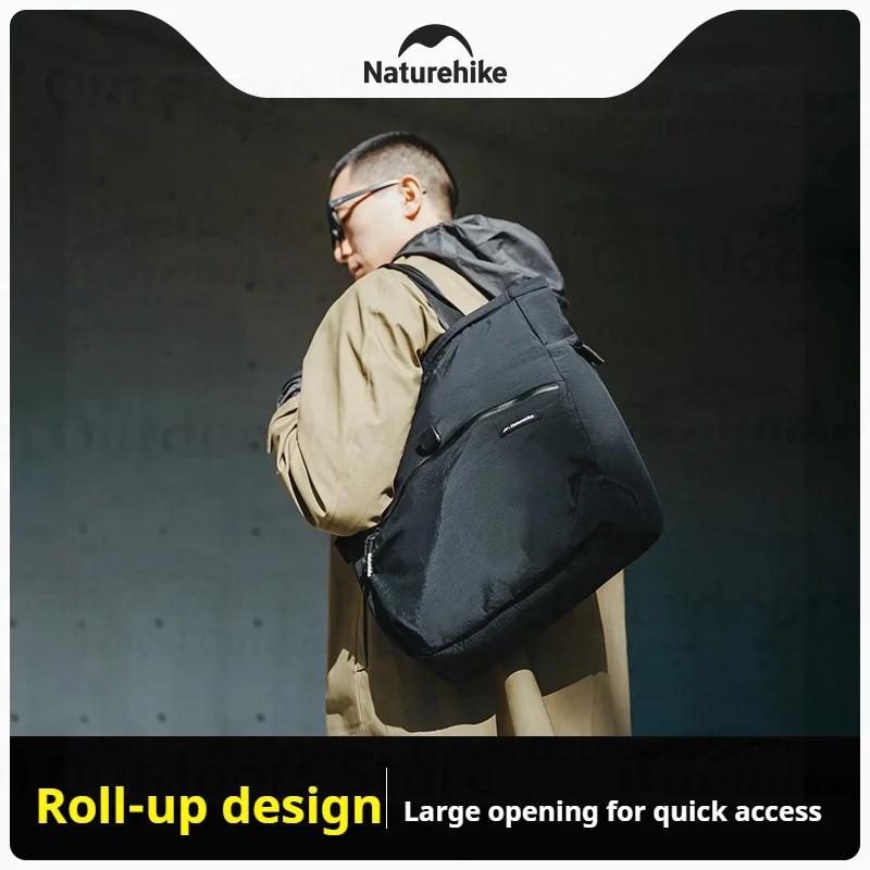 Naturehike Oxygen Roll-Up Dual-use Crossbody Bag Quick Access Men/Women's Travel Commuter Laptop Bag Large Capacity Storage