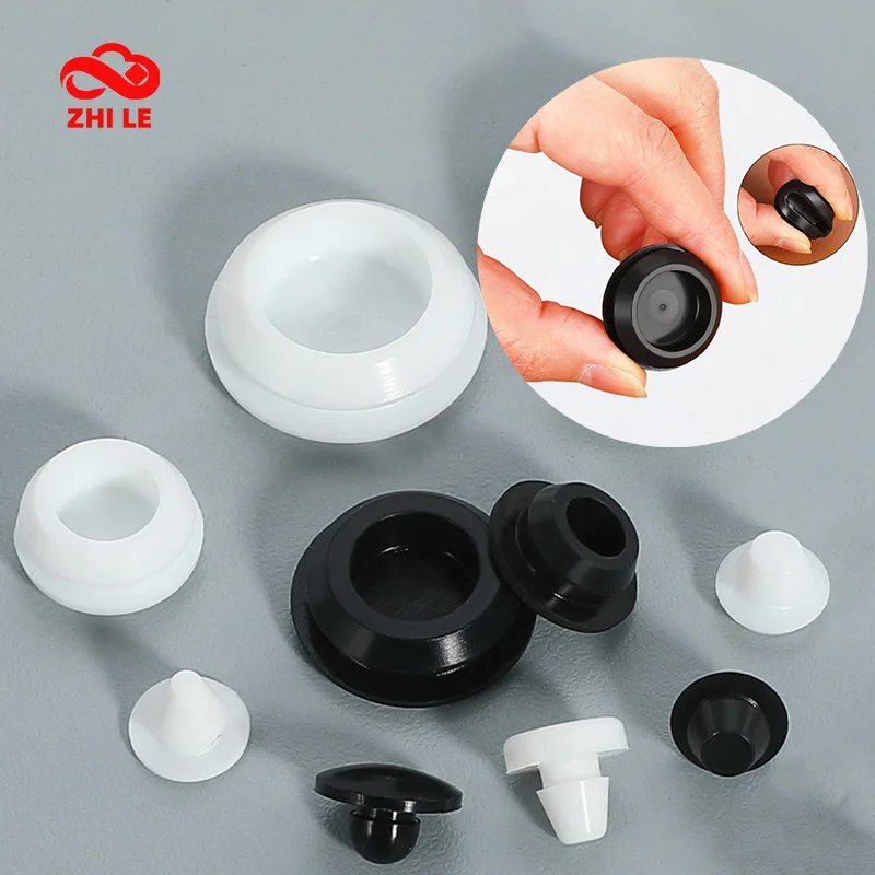 Dustproof Stopper Rubber Seal Cap Heat -resistant Silicone Round Plug Nut Rubber plugs to Cover Holes Sealing Protector End Cap