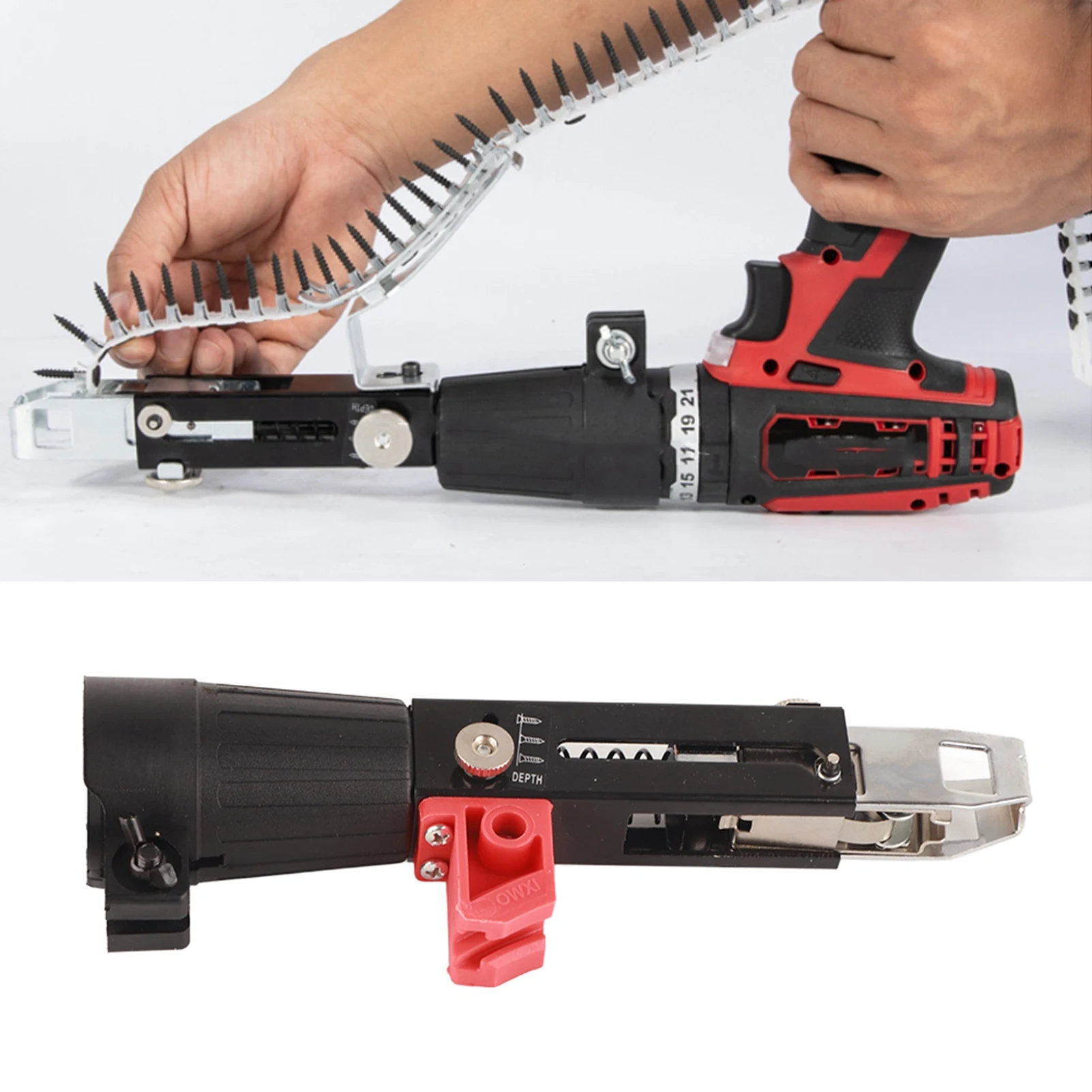 Drill Screw Chain Adapter Automatic Screw Spike Chain Drill Screw Chain Adapter for Electric Drill Attachment Screw Spike Chain 5