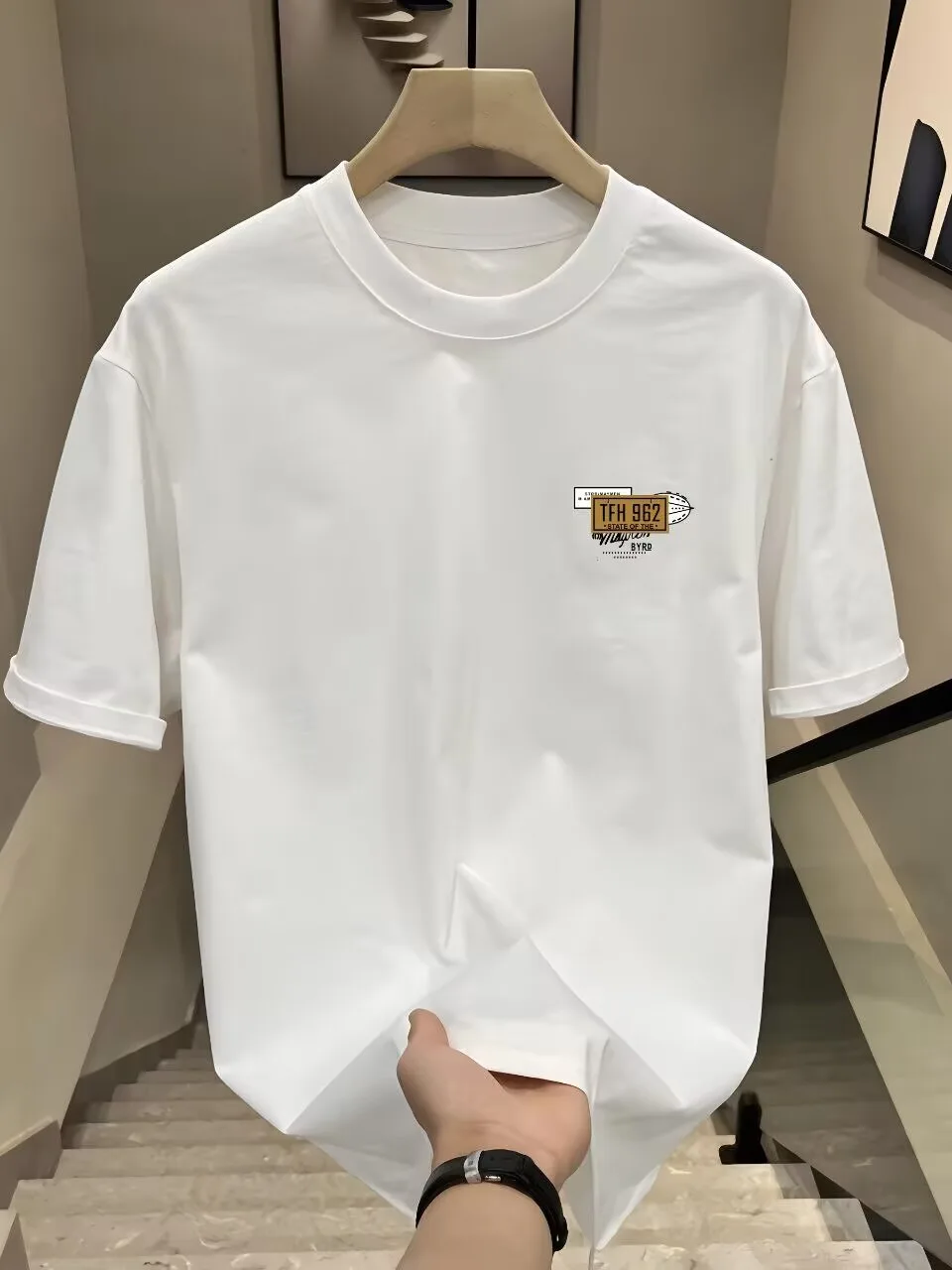 Retro Print ort Sve T-irt ex Summer Faionable Clothing Cotton Blend Youthful Sle Versatile M Model Garment