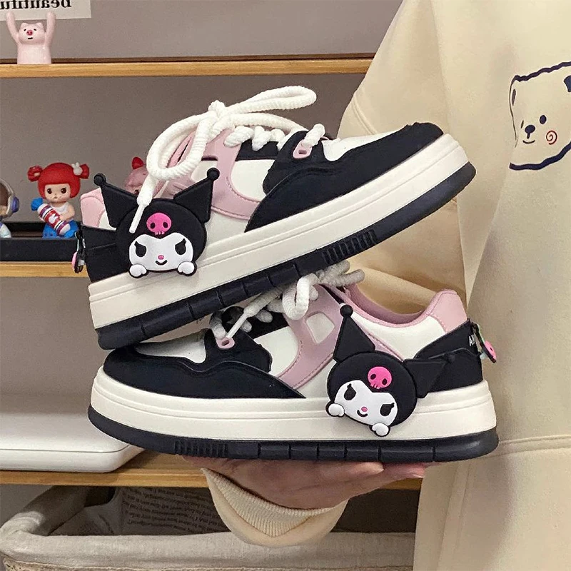 

Kuromi Kawaii Anime Sanrio Casual Shoes Cute Cartoon Students Girly Heart Board Sneakers Lovely Gifts Toys for Girls