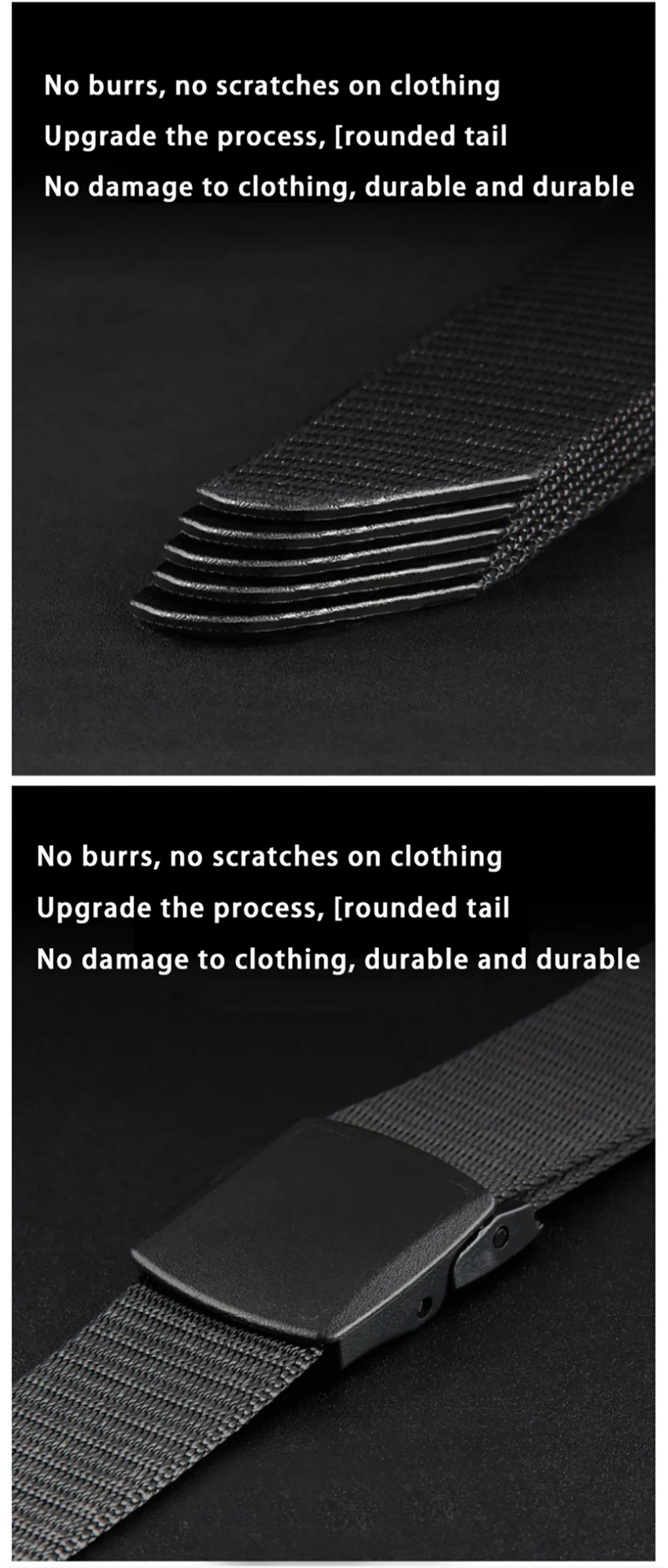 Herren-Gürtel, Outdoor, lässig, Canvas-Gürtel, metallfrei, Training, Nylon, taktischer Gürtel mit Hosen, Jeans, Gürtel, Sportgürtel für Männer und Frauen – Detail 5
