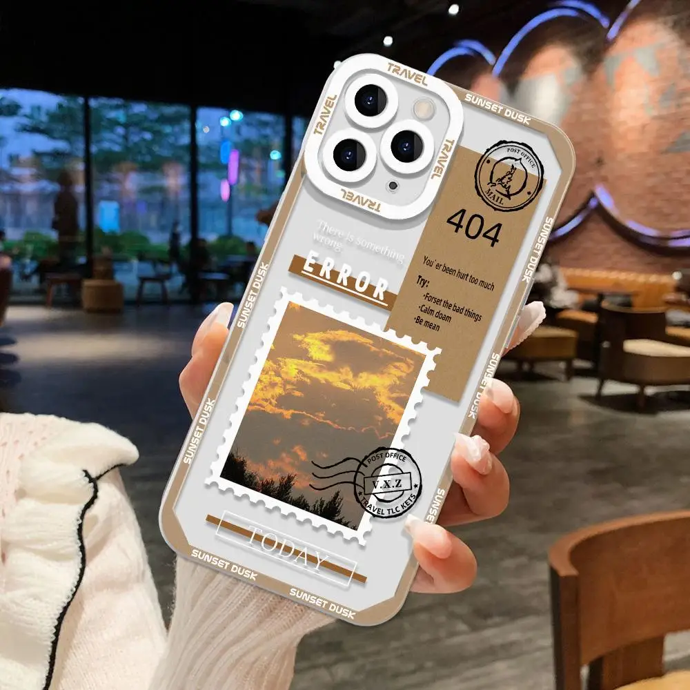 Sunset Landscape Stamp Phone Case Cover