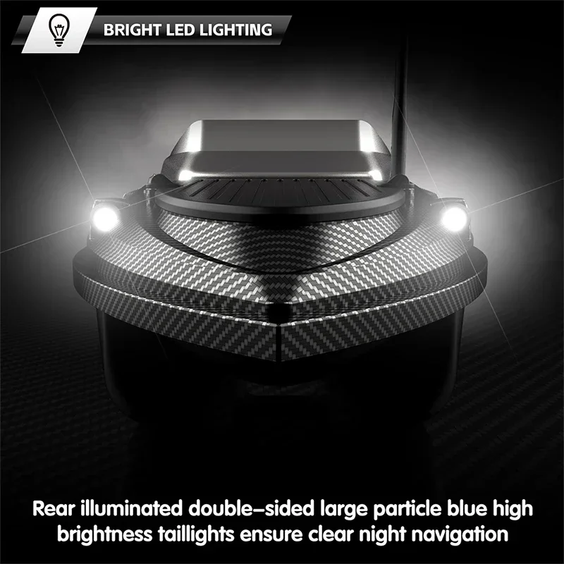 RUFFUZE Bateau D'appât de Pêche Intelligent, Bateau Amorceur Peche Carpe GPS Télécommandé 500m
