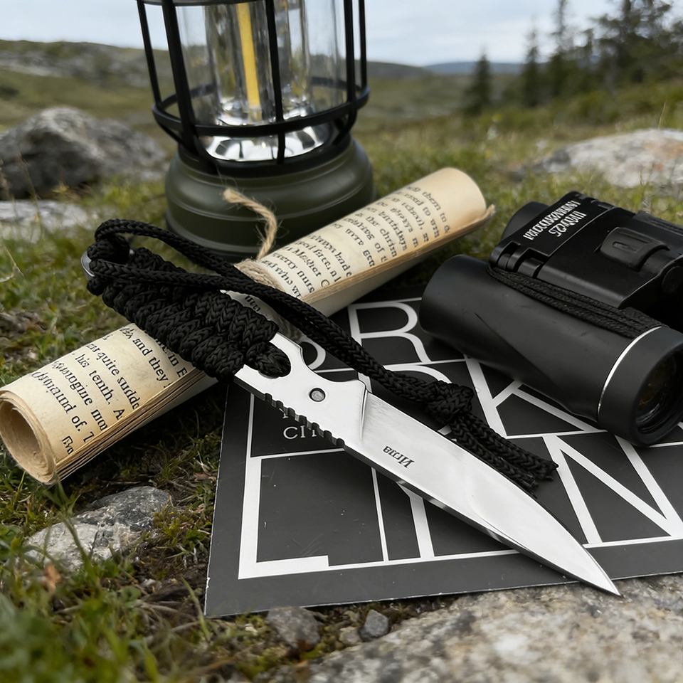  Camping Hiking Fishing Utility Cutter High Hardness 440C Outdoor Straight Knife Wilderness Adventure Pocket Knives Rescue Tools 