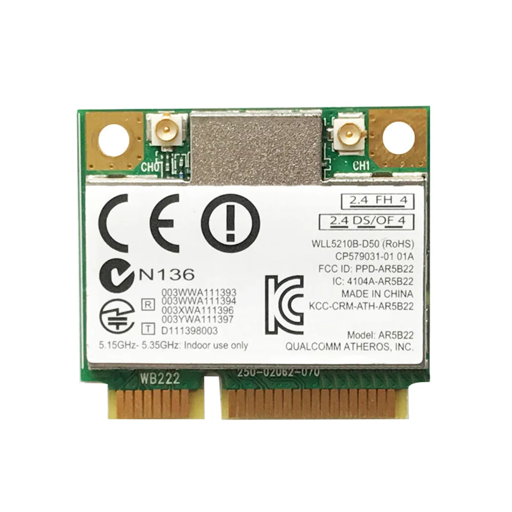 노트북용 미니 PCI-E 무선 어댑터, 블루투스 호환 와이파이 네트워크 카드, 2.4G, 5G, 300M