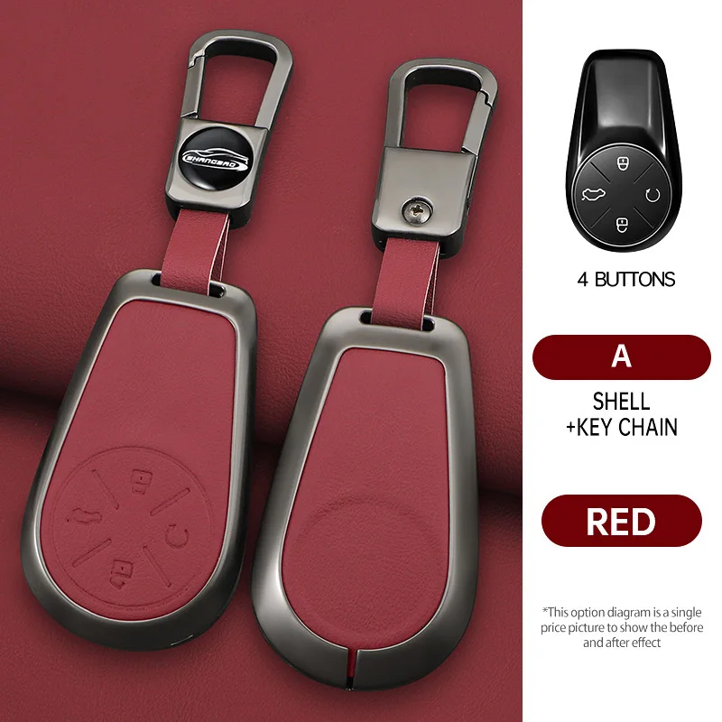 Deluxe Car Key Fob Protector with Keychain Attachment
