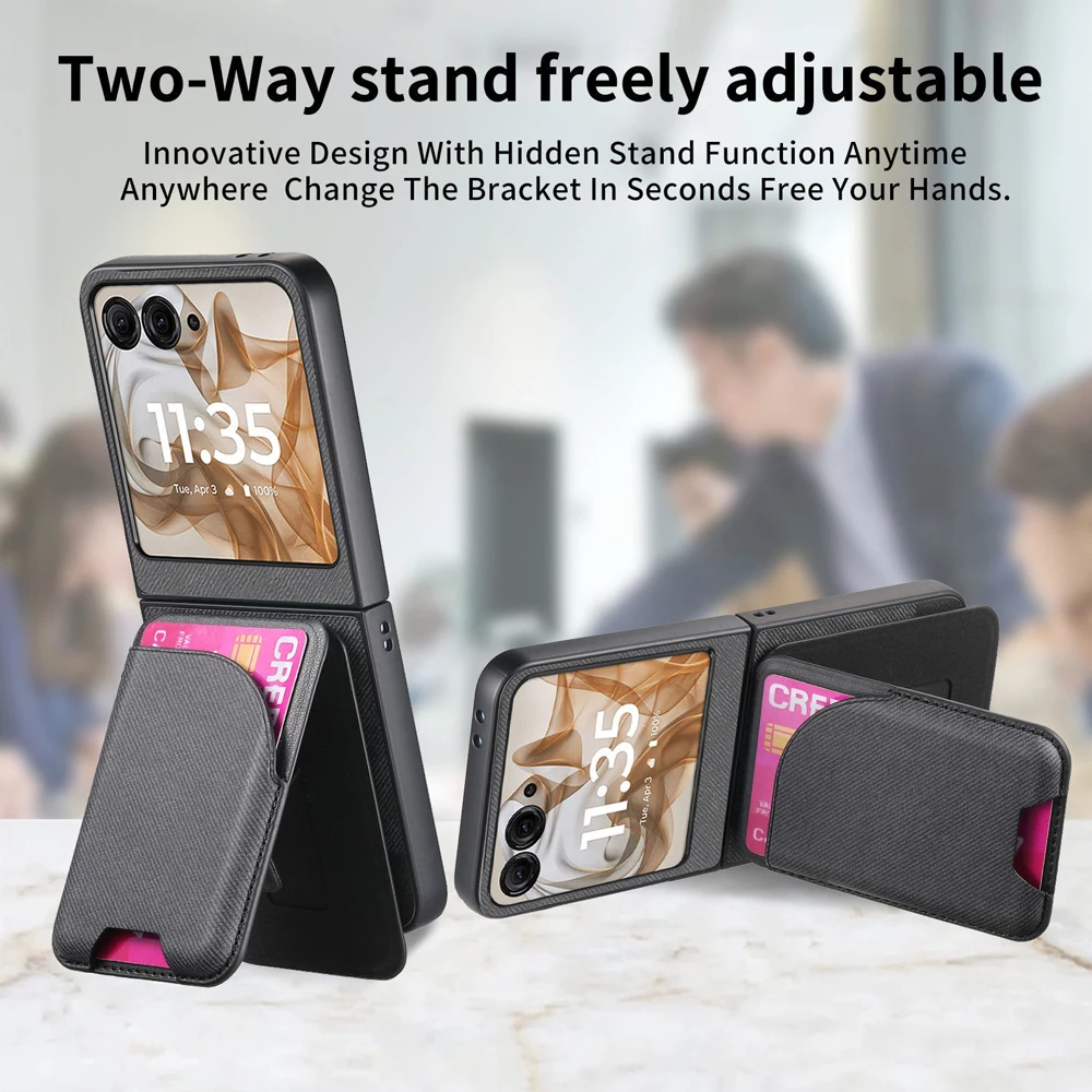 Magnetic 2-in-1 Leather Wallet Phone Case with Card Holder