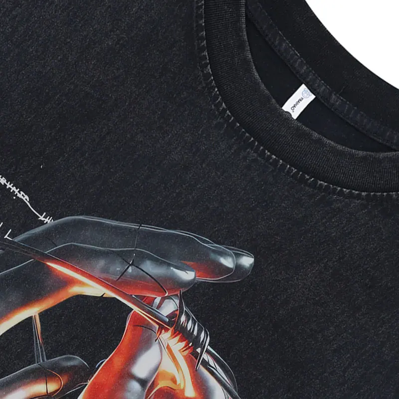 Description Picture 4 of itemVintage Black Tank Tops Streetwear Hip Hop Robot Hand Graphic Print Sleeveless Oversized Tshirt Vest 2024 Harajuku Washed Shirts