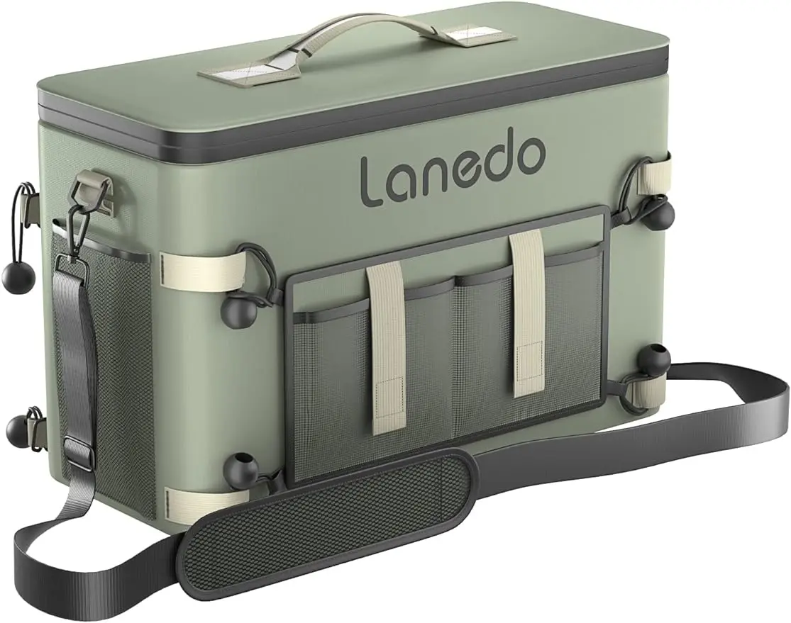 

Lanedo 34-Can Soft-Sided Cooler - Collapsible, Leak-Proof, Use as a Beach Cooler, Soft Ice Bag, Ice Chest, or Travel Cooler