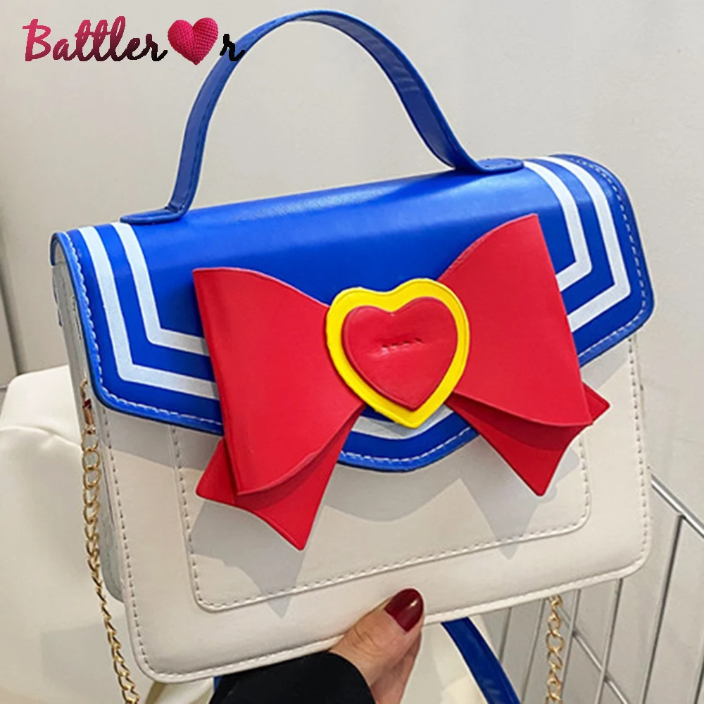 Japanese Bowknot Designer Purses and Handbags Kawaii Shoulder Bag for