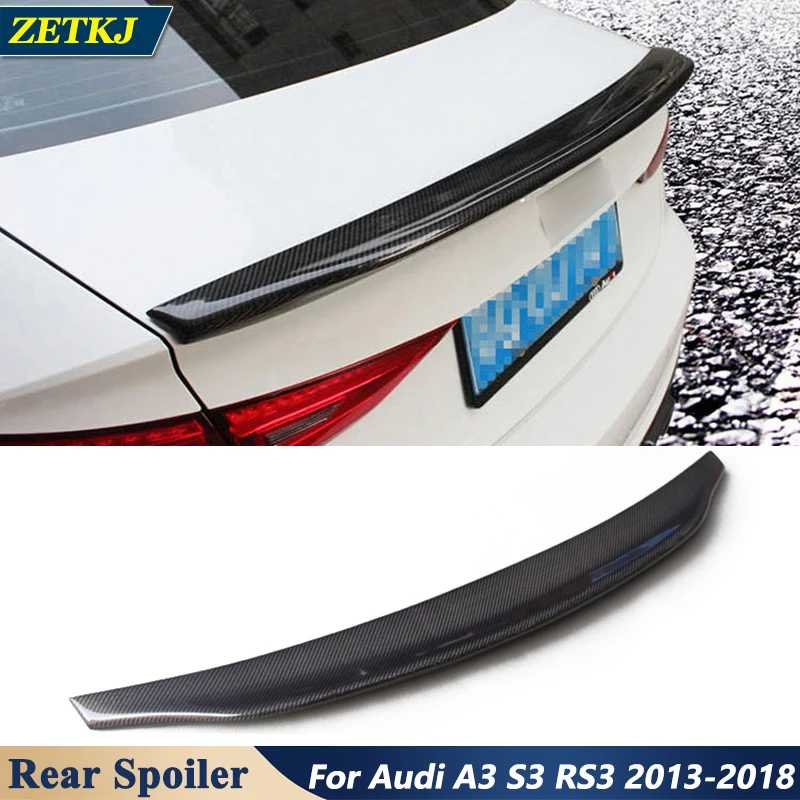 

S-Type Rear Trunk Wing SpoilerReal Carbon Fiber Material Car Body Kit For Audi A4 B8.5 2013-2016 Modification