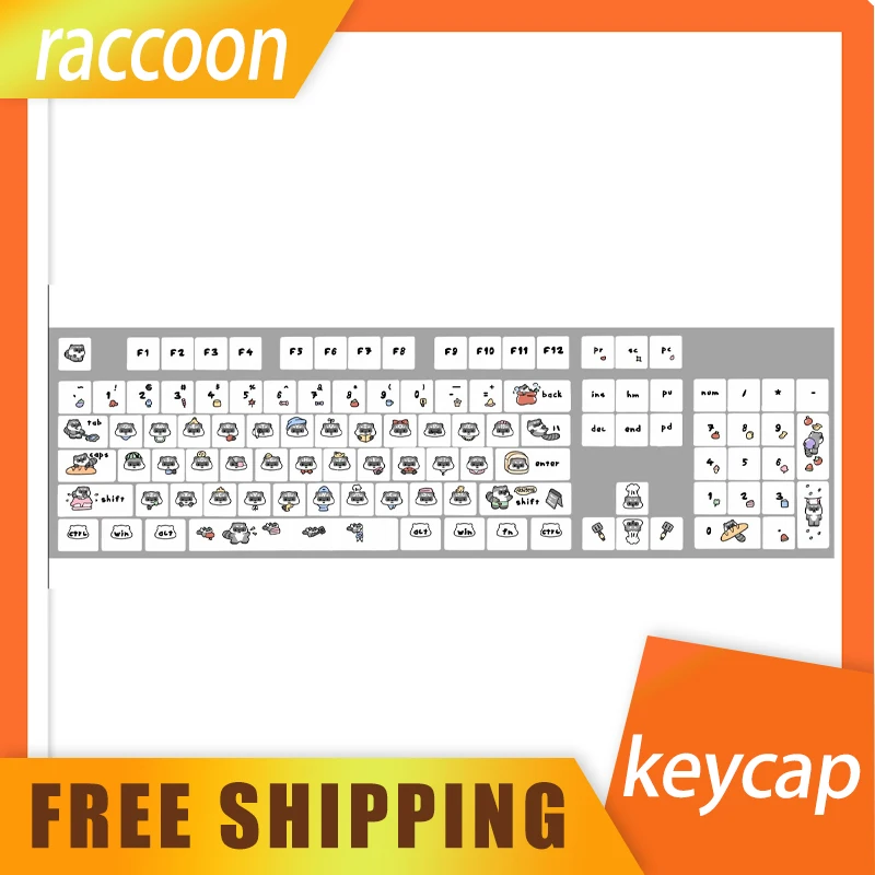 

Чехол для клавиатуры с рисунком енота Cherry Pbt