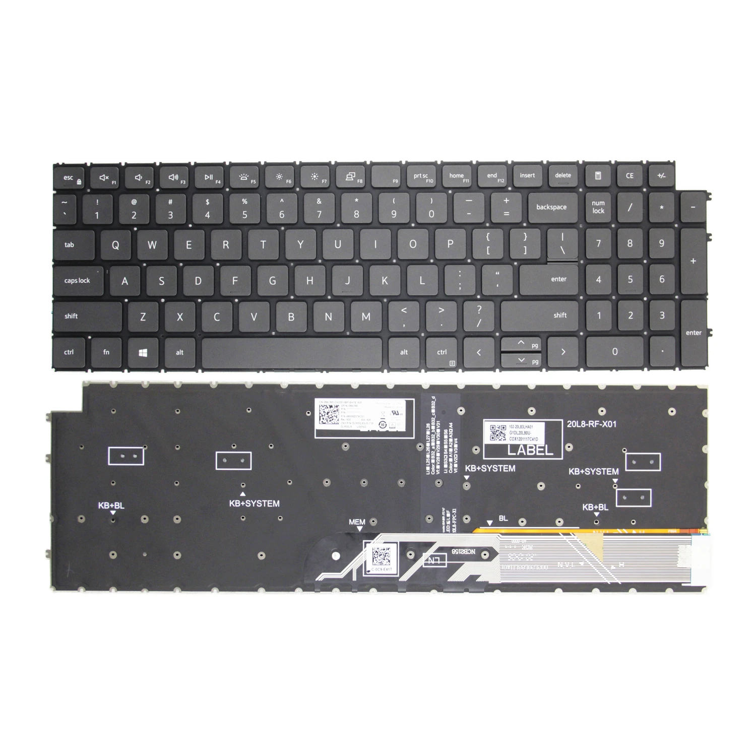 Teclado Original dos Eua para Dell Dell Inspiron 15 3511 3515 15 5510 5515 5518 7510 16 Além Disso 7610 Latitude 3520 3525 P108f 100 Novo - Imagem 6
