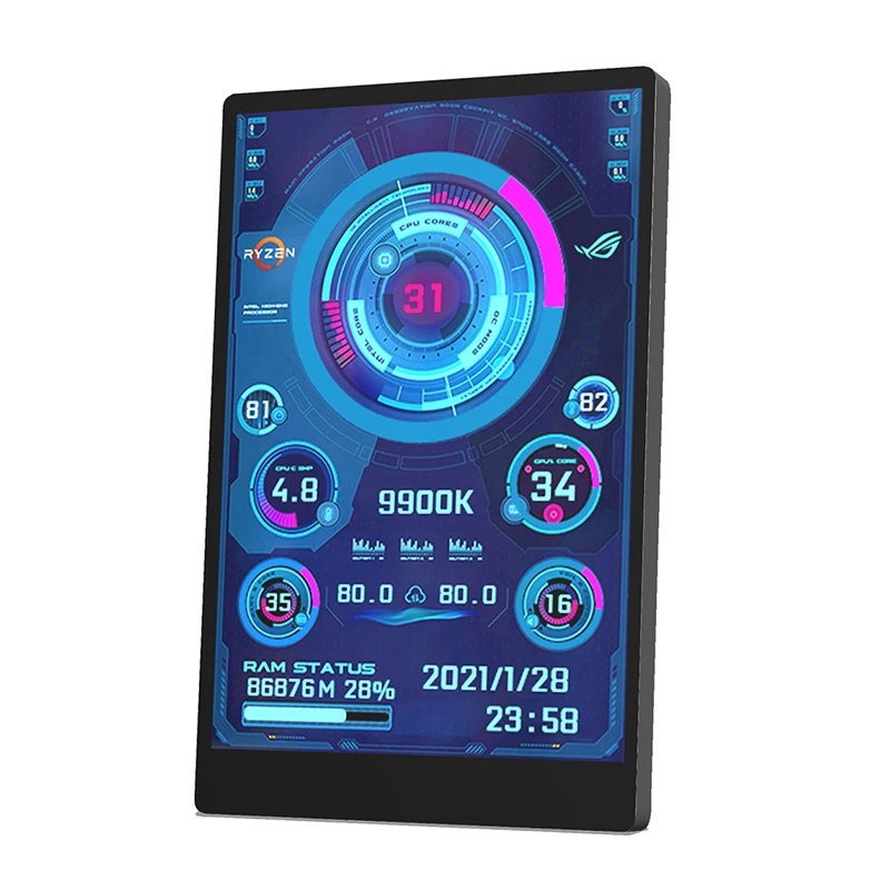 Computador de Tela Secundária 3.5 Polegada Ips Tipo-c Cpu Gpu Ram Hdd Monitorusb Display para Livremente Aida64 Mini Monitor - Imagem 5