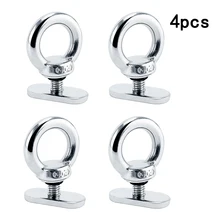 

4 Set Boat Kayak Rail Mount Tie Down Eyelet Accessories Stainless Steel Hardware For Fishing Plier Lanyard Paddle Leash Canoe