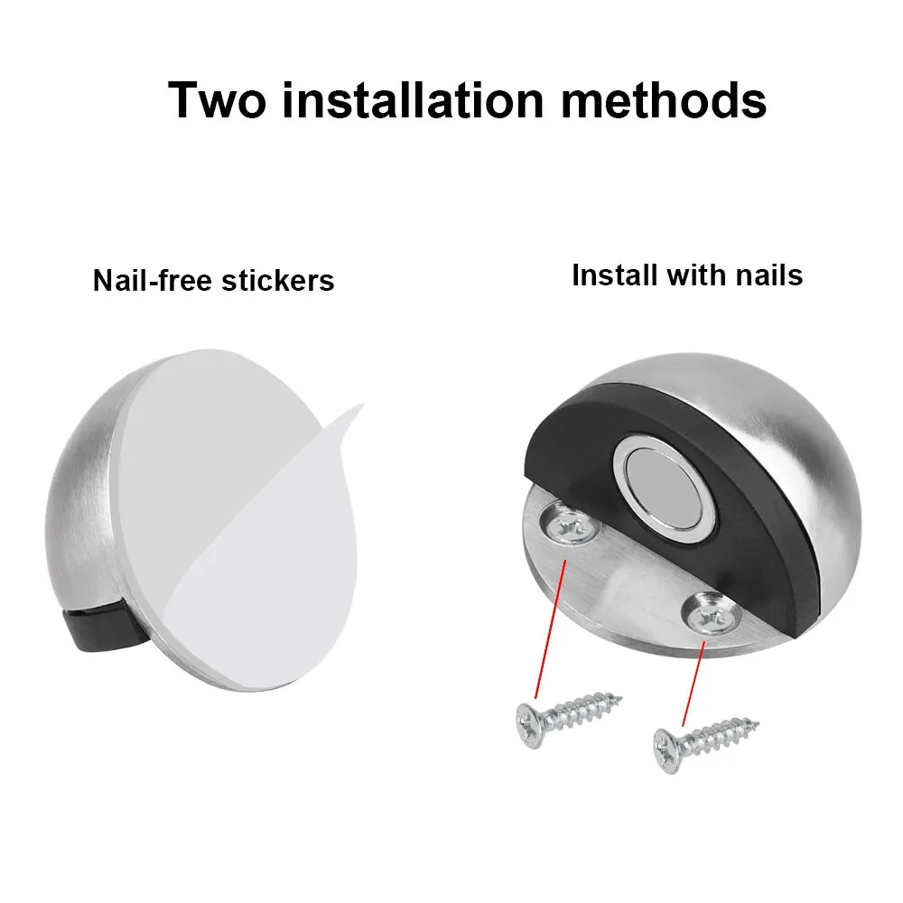 Door Stopper Magnet Door Stops Stainless Steel Door Stopper Doors Holder Home Improvement Hidden Doorstop Furniture Hardware