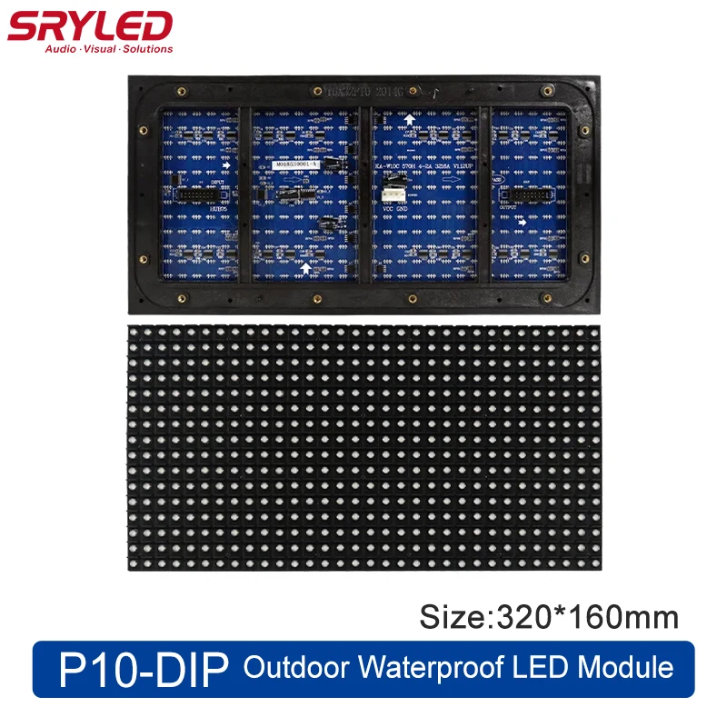 

SRYLED Led Display Module High Refresh RGB 320x160mm 1/4 Scan Full Color Led Panel P10 Module