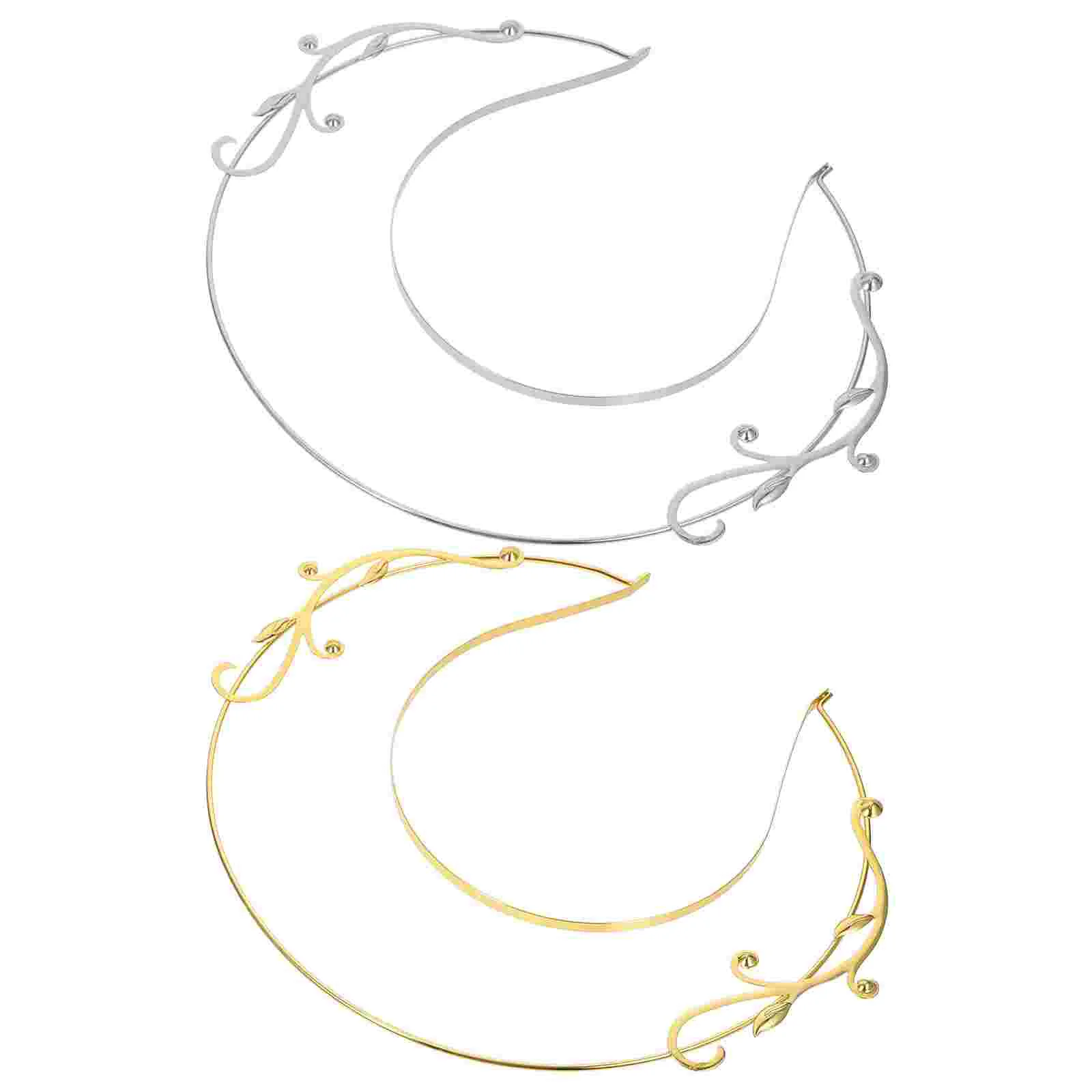 

2 Pcs Vintage Headband Miss Hair Ties Wedding Accessories Headpiece Zinc Alloy Unique Headdress Female Decor