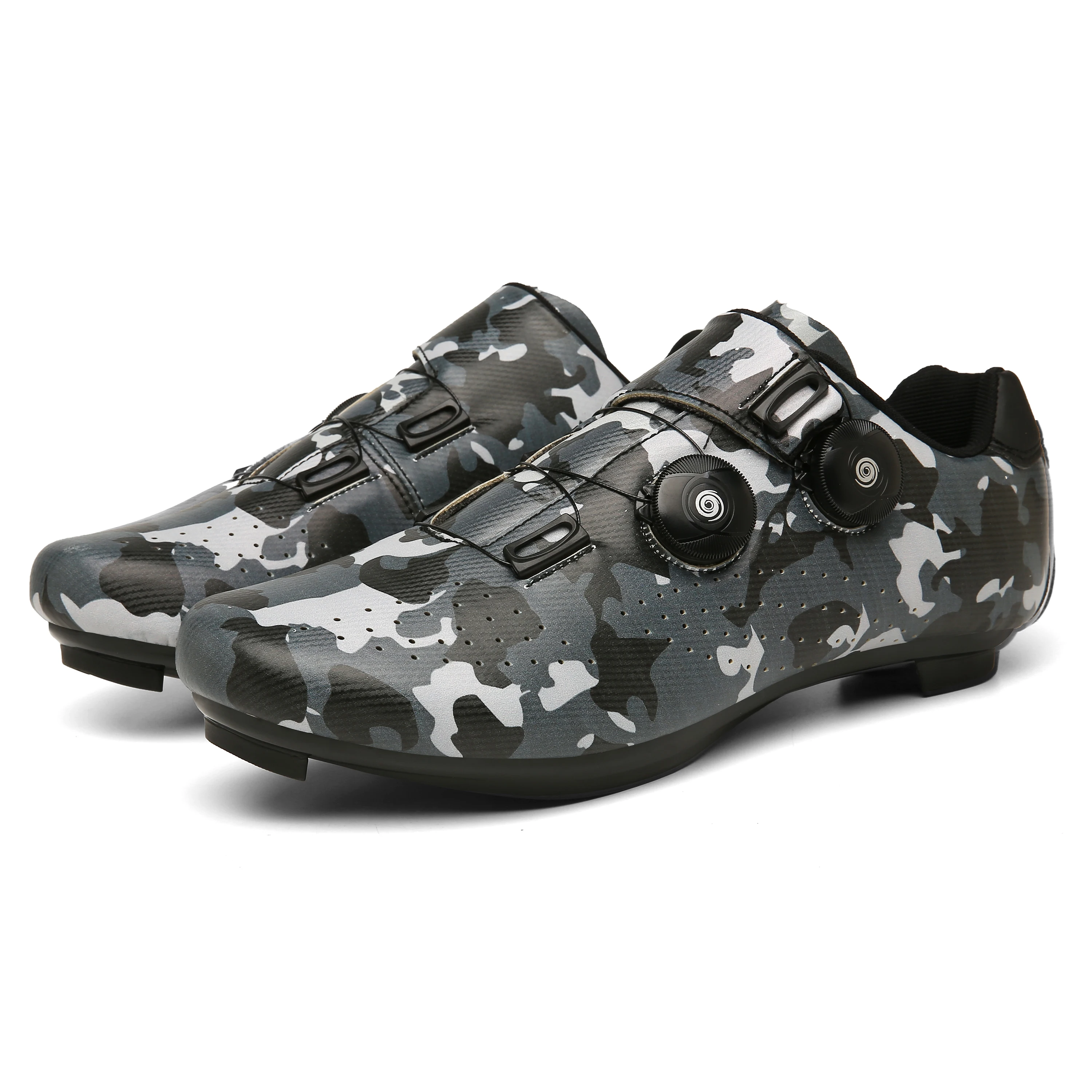 Self-Locking road bike shoes flat spd cleat Men's cycling sneakers mtb Casua Breathable womens bicycle shoes Outdoor Sports