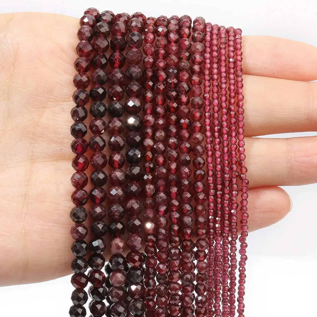 

Natural Garnet Tiny Beads Stone Beads Fasion Handmade Round Loose Spacer Fashion For Making DIY Beach Jewelry Accessories 2-4mm