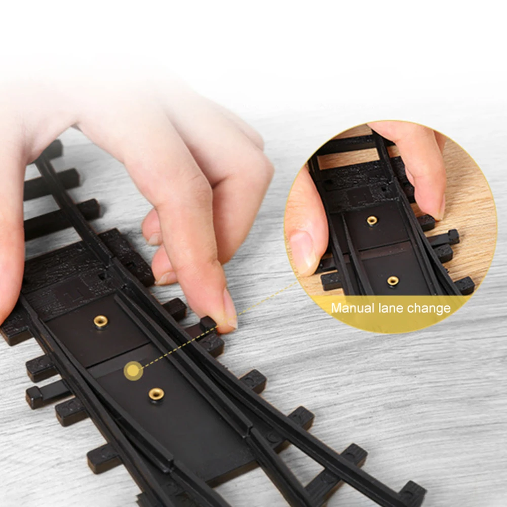 Electric Train Set with Steam Lights Vintage Carriages Railway Track Model Trains Toys Birthday Christmas Gifts for Boys Girls