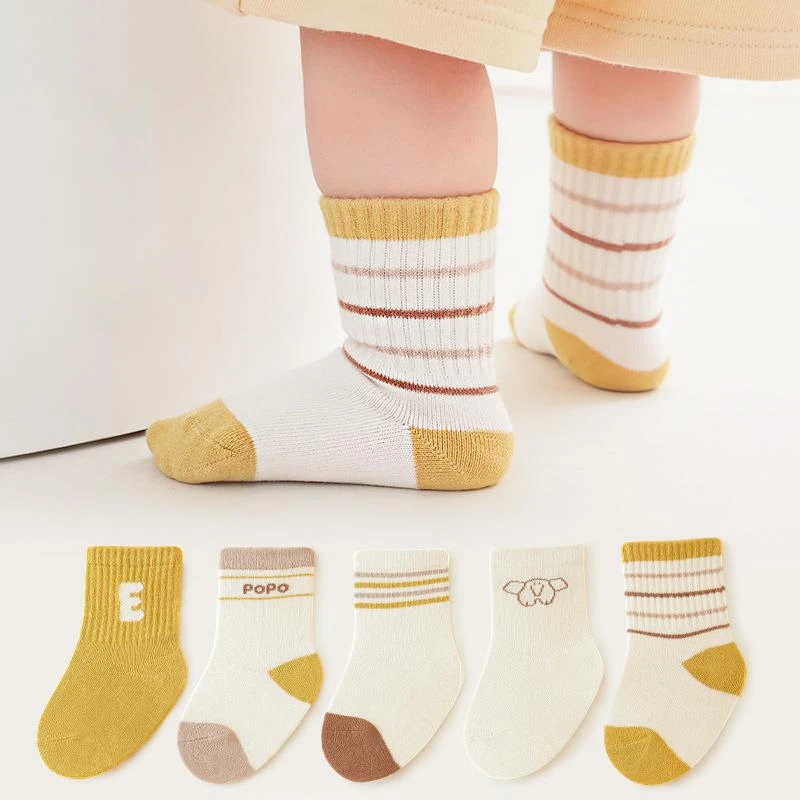 Autumn Baby Socks Toddler Cute Striped College Style