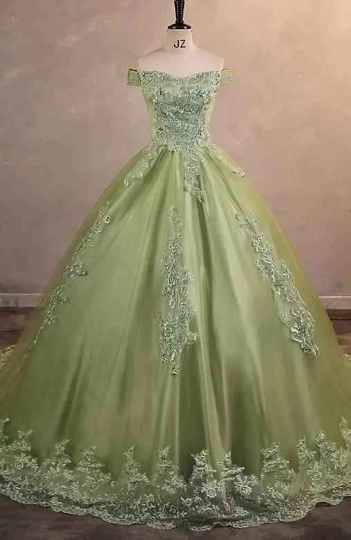 green floor length