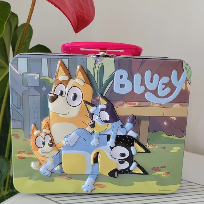 

Игрушка-пазл с изображением лосят Bluey, Детский пазл из мультфильма, плоская бумажная игрушка, подарок на день рождения, изысканная железная коробка