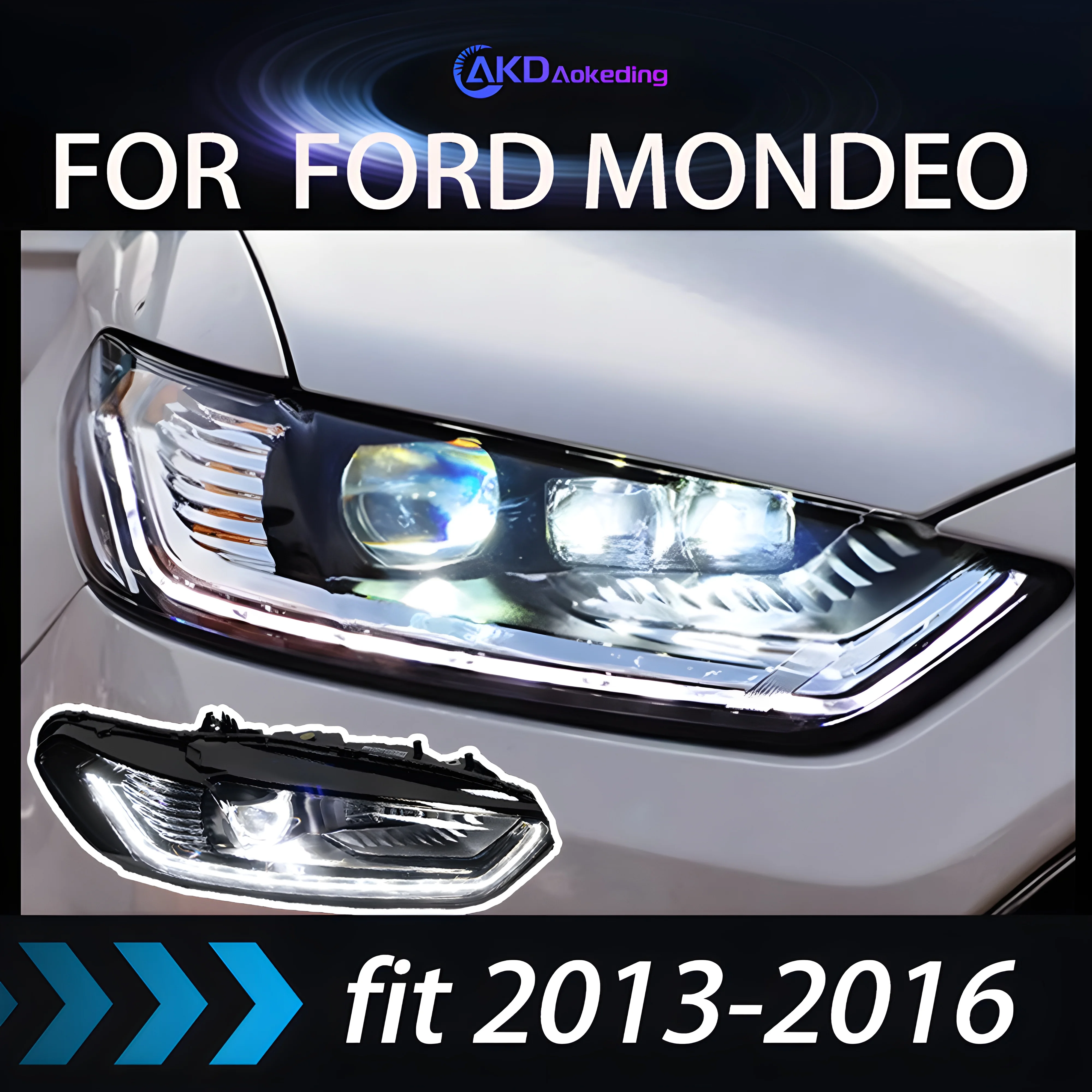 

Стайлинг автомобиля фары для Ford Mondeo Fusion светодиодный передняя фара 2013-2016 передняя фара DRL сигнальный проектор Объектив Автомобильные аксессуары