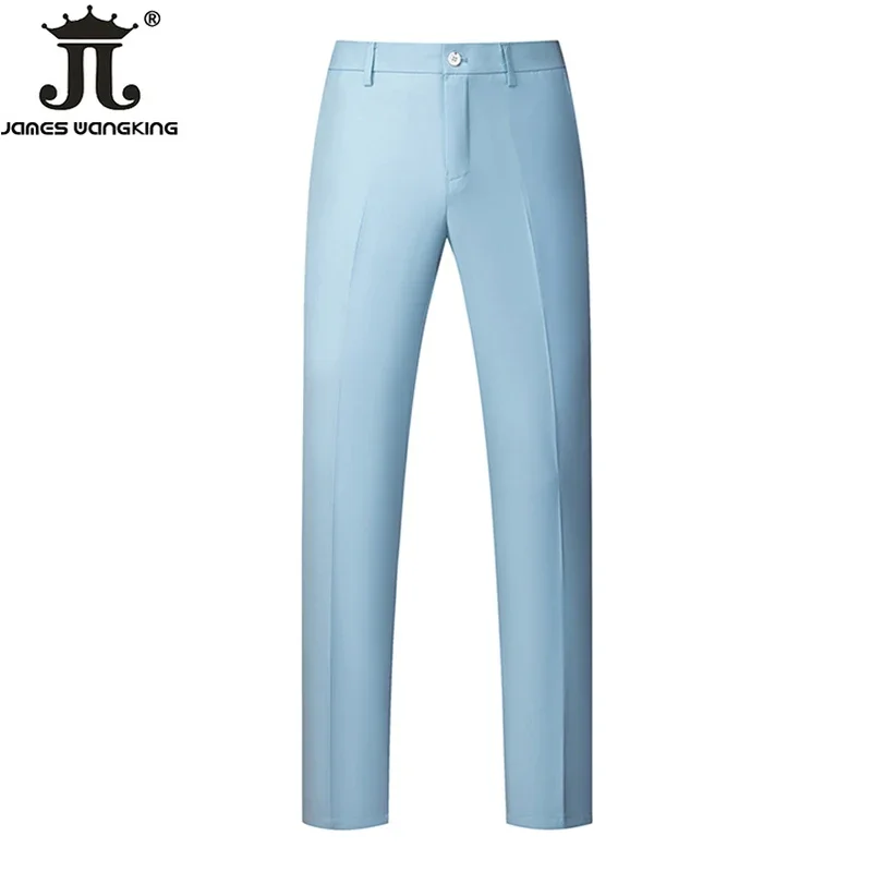 Size 29-40 Men's Fashion Boutique Solid Color Formal Business Suit Pants Groom Wedding Dress High End Trousers