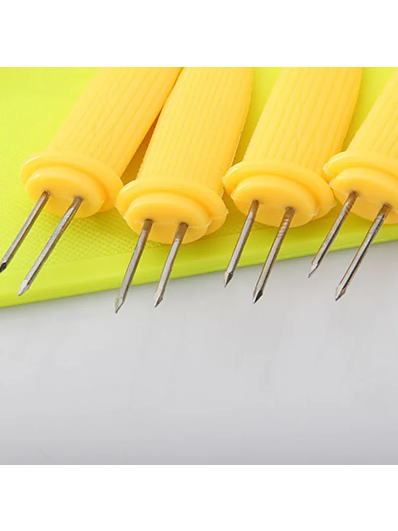 10Pcs Corn on The Cob Holders Stainless Steel Corn Holders on The Grill, Cob Skewers Double Fork Sweet Sea