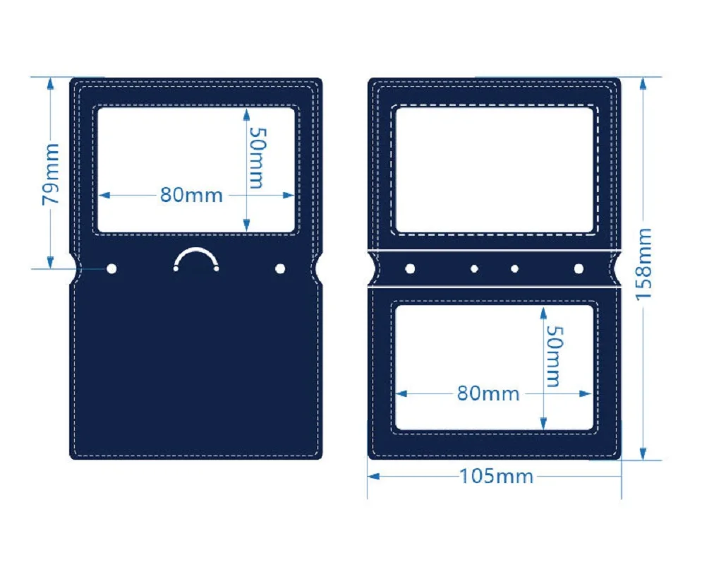 Porte-carte transparent double face en acrylique, étui pour carte  d'identité, badge multifonctionnel, housse de protection simple, document  bonbon - AliExpress