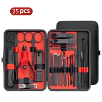 10/15/25Pcs Professional Manicure Set Stainless Steel Nail Clippers Set Idea Packing Manicure Kits Scissors Makeup
