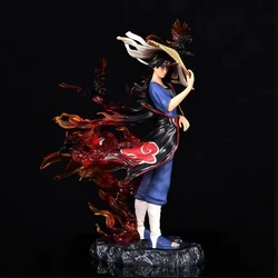 Itachi Uchiha Akatsuki Collectible Figure with Straw Hat - 27cm Anime Statue Toy (No Box)