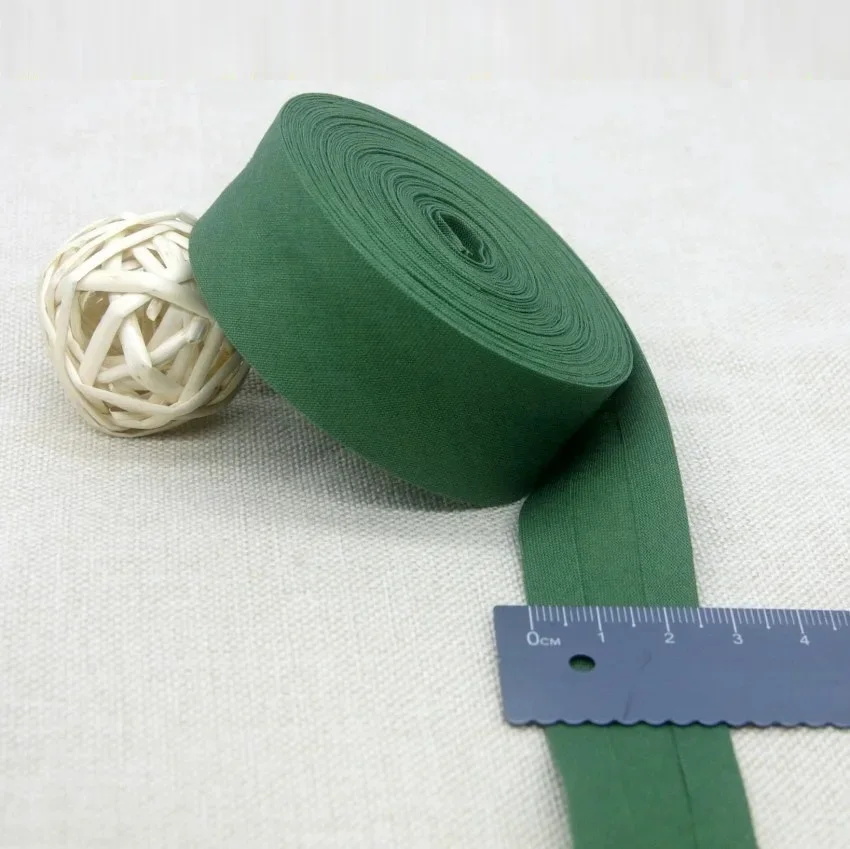 Premium Cotton Folded Bias Tape - 25mm Fabric Binding for Sewing Projects (5 Meters)