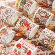 

Kawaii World High Quality Cartoon Washi Tape 45mm*5M Little Girl Life Theme Lovely Masking Tape Gift DIY Decoration Supplies