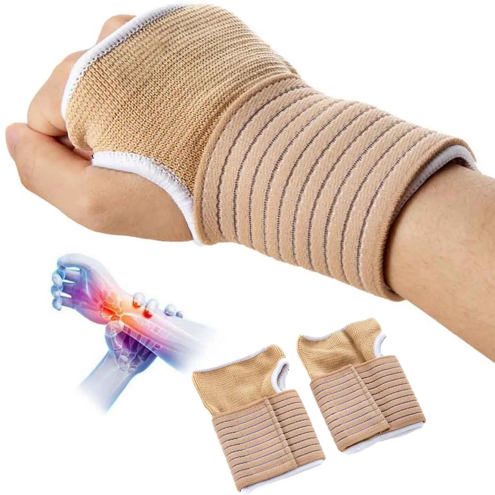 

Wrist Sleeve Protective Hand Palm Support for Football Fitness Weightlifting