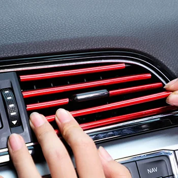 Striscia decorativa per interni auto Presa universale per condizionatore d'aria per auto a forma di U Striscia decorativa morbida Accessori interni per Honda